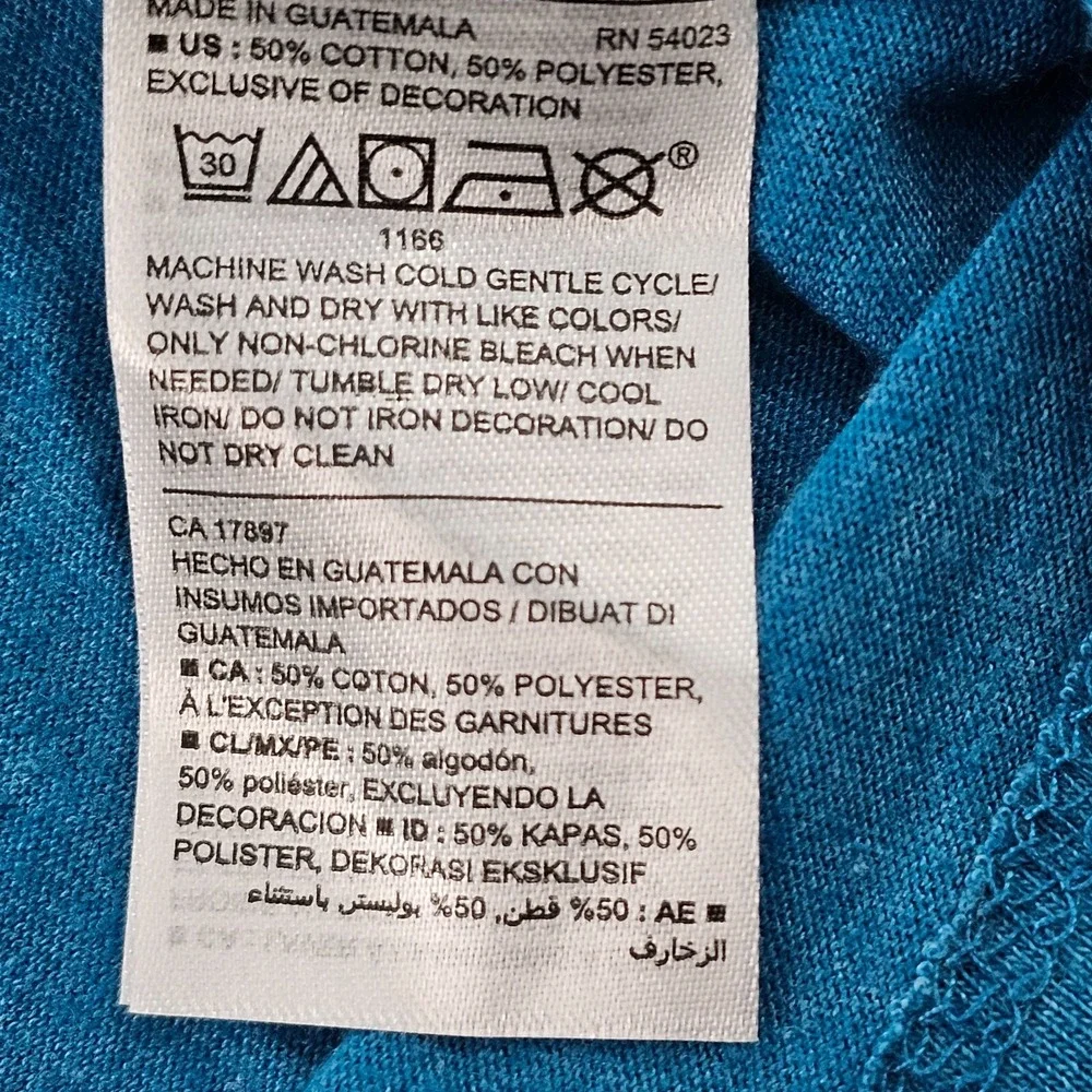 Jawsome Shark Facts Old Navy Blue Short Sleeve Cotton Blend T-Shirt Youth L